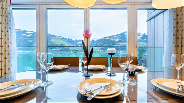 Dining table with panoramic view